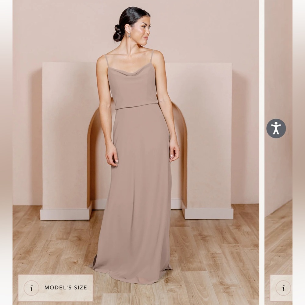 Revelry Skye Chiffon Dress - Latte